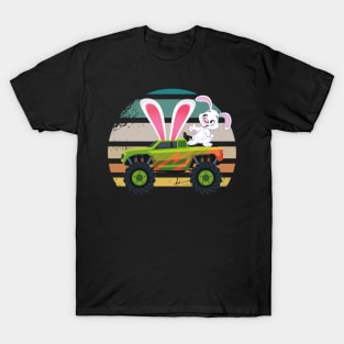 Easter Day for Monster Truck Lover Boy Bunny Easter Day Vintage T-Shirt